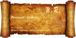 Messer Robin névjegykártya